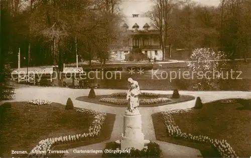 AK / Ansichtskarte Bremen Meierei Terrassen Gartenanlagen Buergerpark Bremen