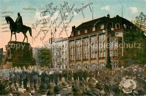 AK / Ansichtskarte Hamburg Rathaus mit Promenadenkonzert Hamburg