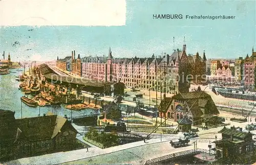 AK / Ansichtskarte Hamburg Freihafenlagerhaeuser Hamburg