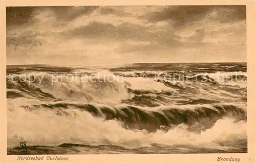 AK / Ansichtskarte Cuxhaven_Nordseebad Brandung Cuxhaven_Nordseebad