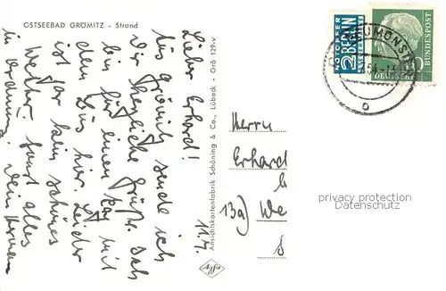 AK / Ansichtskarte Groemitz_Ostseebad Strandpartie Groemitz_Ostseebad