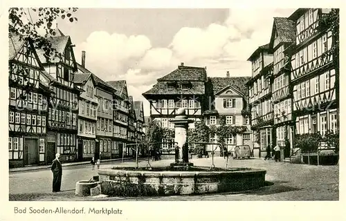 AK / Ansichtskarte Bad_Sooden Allendorf Marktplatz Brunnen Bad_Sooden Allendorf