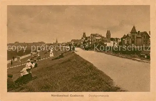 AK / Ansichtskarte Cuxhaven_Nordseebad Deichpromenade Cuxhaven_Nordseebad