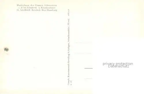 AK / Ansichtskarte Reinbek Mutterhaus der Grauen Schwestern und Krankenhaus St Adolfstift Reinbek