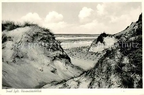 AK / Ansichtskarte Insel_Sylt Duenendurchblick Insel_Sylt