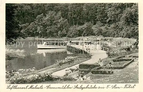 AK / Ansichtskarte Malente Gremsmuehlen Anlegebruecke zur 5 Seen Fahrt Malente Gremsmuehlen