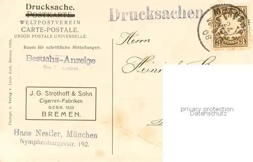 AK / Ansichtskarte Bremen Olbersstatue Bremen