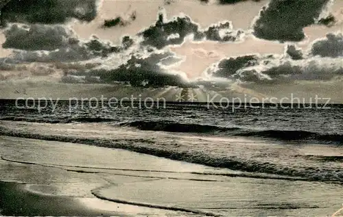 AK / Ansichtskarte Wangerooge_Nordseebad Abendstimmung am Strand Wangerooge_Nordseebad