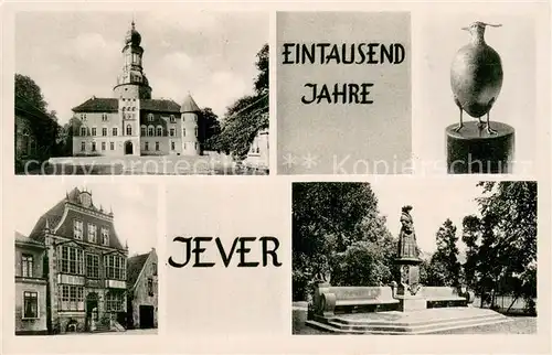 AK / Ansichtskarte Jever Schloss Rathaus Brunnen  Jever