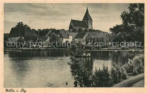AK / Ansichtskarte Moelln__Lauenburg Kirche Seepanorama 