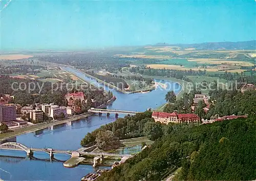 AK / Ansichtskarte Piestany Panorama Blick ueber die Donau Piestany