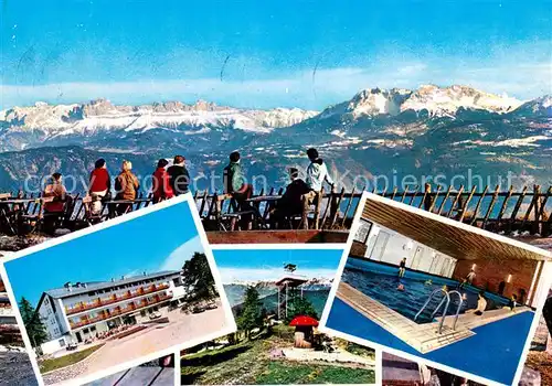 AK / Ansichtskarte Bolzano Monte Penegal Dolomiti Hotel Facchin Sonnenterrasse Fernsicht Hallenbad Bolzano