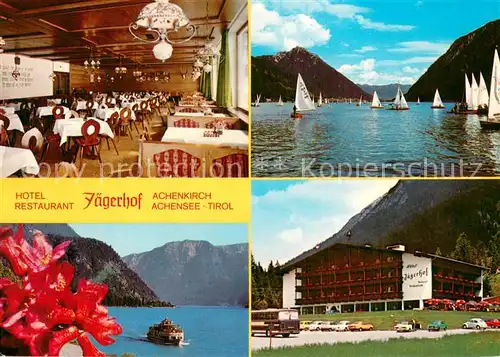 AK / Ansichtskarte Achenkirch Hotel Restaurant Jaegerhof am Achensee Segeln Achenkirch