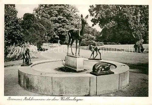 AK / Ansichtskarte Bremen Rehbrunnen in den Wallanlagen Bremen