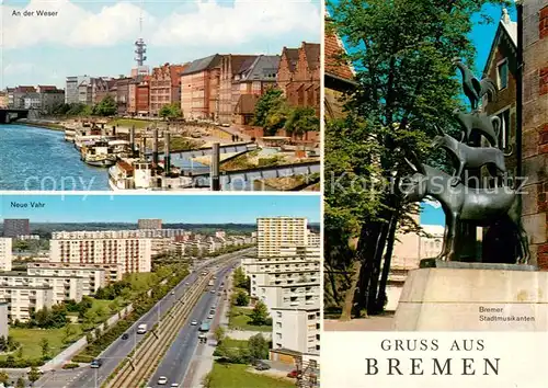 AK / Ansichtskarte Bremen An der Weser Neue Vahr Bremer Stadtmusikanten Bremen