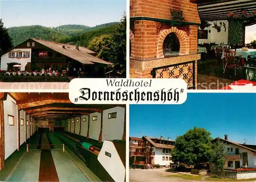 AK / Ansichtskarte Edertal Waldhotel Dornroeschenshoeh Gaststube Kegelbahn Edertal