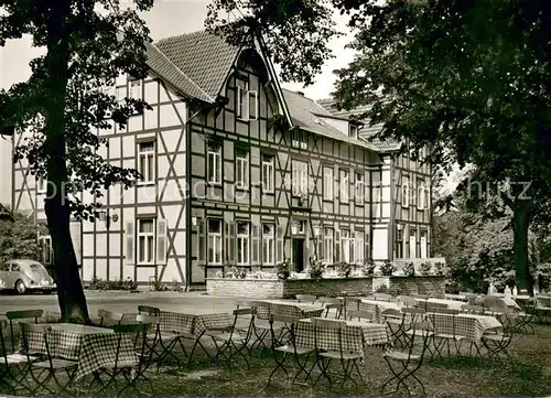 AK / Ansichtskarte Goettingen_Niedersachsen Hainholzhof Kehr Hotel Pension Freiterrasse Goettingen Niedersachsen