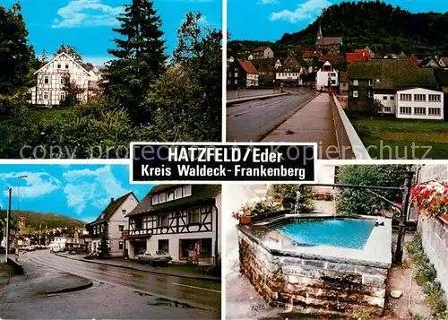 AK / Ansichtskarte Hatzfeld_Eder Ortsansichten Brunnen Hatzfeld Eder