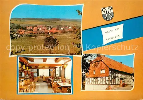 AK / Ansichtskarte Barterode Gasthaus Zum alten Krug Gaststube Barterode