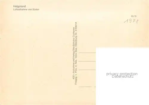 AK / Ansichtskarte Helgoland Fliegeraufnahme Helgoland
