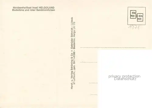 AK / Ansichtskarte Helgoland Badeduene und roter Sandsteinfelsen Fliegeraufnahme Helgoland