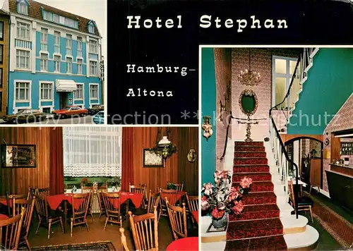 AK / Ansichtskarte Altona__Hamburg Hotel Garni Stephan Gaststube Treppenaufgang 