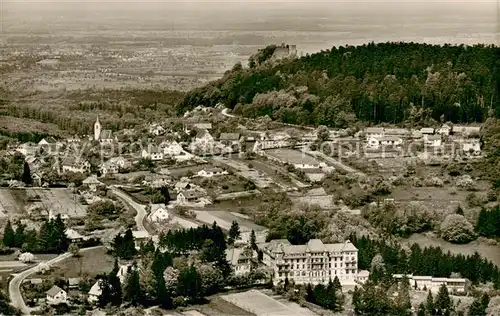 AK / Ansichtskarte Ebersteinburg Fliegeraufnahme Burg Ruine Alt Eberstein Cafe Weinstube Ebersteinburg