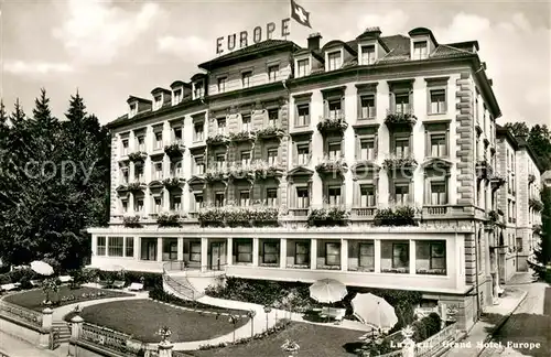 AK / Ansichtskarte Luzern__LU Grand Hotel Europe Aussenansicht 