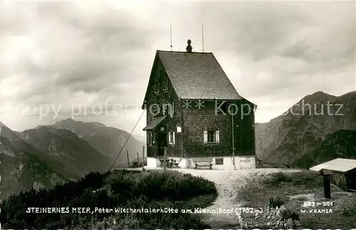 AK / Ansichtskarte Peter_Wiechentalerhuette_1752m_Steinernes_Meer_AT Aussenansicht am Kienalkopf 