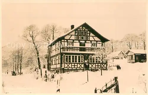 AK / Ansichtskarte Doerrenbach Privatpension Campingplatz Winter Schnee Fachwerkhaus Doerrenbach