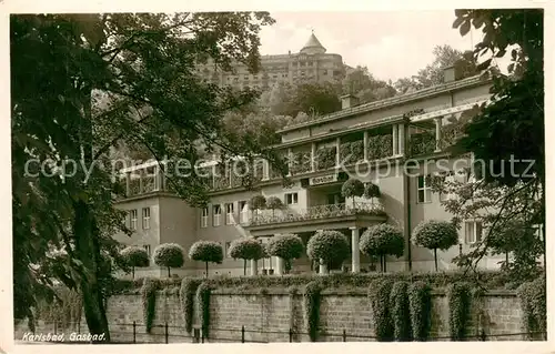 AK / Ansichtskarte Karlsbad_Karlsruhe Gasbad Aussenansicht Karlsbad_Karlsruhe