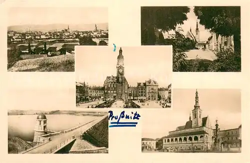 AK / Ansichtskarte Prossnitz_Prostejov_CZ Teilansichten m.. Marktplatz u. Sperre 