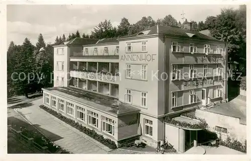 AK / Ansichtskarte Bad_Graefenberg_Schlesien_Lazne_Jesenik_CZ Annenhof Aussenansicht 