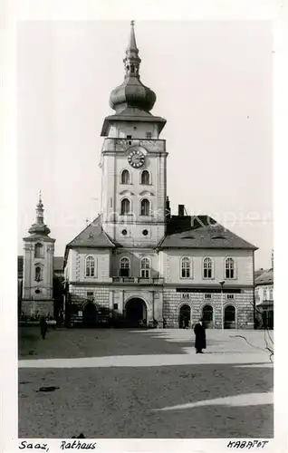 AK / Ansichtskarte Saaz_Zatec_CZ Rathaus 