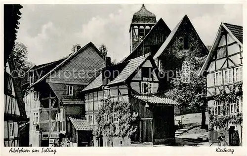 AK / Ansichtskarte Adelebsen Kirchweg Fachwerkhaeuser Adelebsen