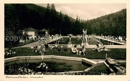 AK / Ansichtskarte Wildemann Schwimmbad Wildemann