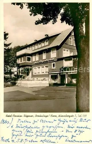AK / Ansichtskarte Braunlage Hotel Pension Roegener Aussenansicht Braunlage