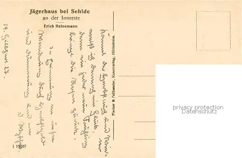 AK / Ansichtskarte Sehlde_Leine_Hildesheim Jaegerhaus Aussenansicht 