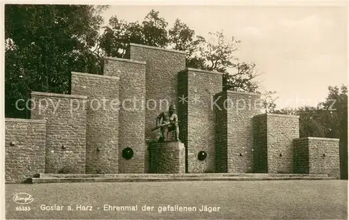 AK / Ansichtskarte Goslar Ehrenmal d. gefallenen Jaeger Goslar