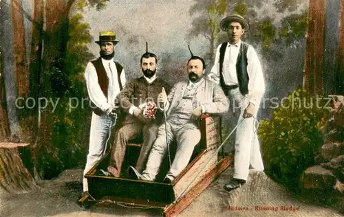 AK / Ansichtskarte Madeira__Portugal Running Sledge 