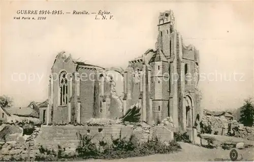 AK / Ansichtskarte Riaville_55 eglise Guerre 1914 1915 