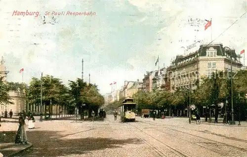 AK / Ansichtskarte Hamburg St. Pauli Reeperbahn Strassenbahn Hamburg