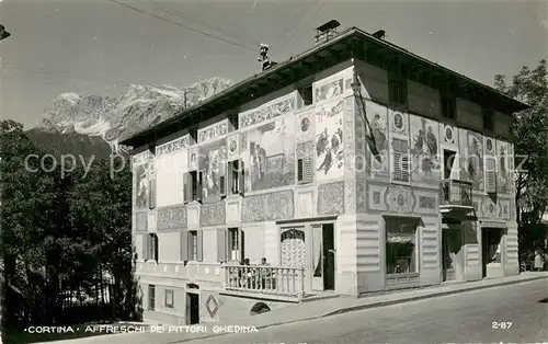 AK / Ansichtskarte Cortina_d_Ampezzo Affreschi dei Pittori Ghedina Cortina_d_Ampezzo