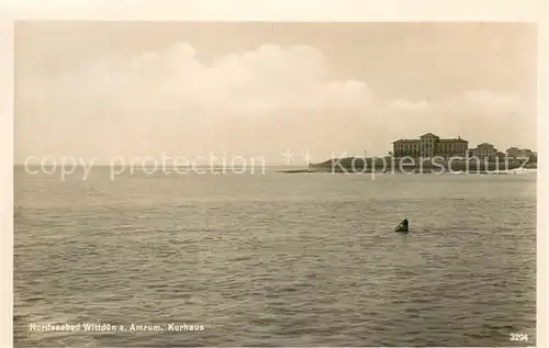 AK / Ansichtskarte Wittduen_Amrum Kurhaus Aussenansicht m. Meer Wittduen Amrum