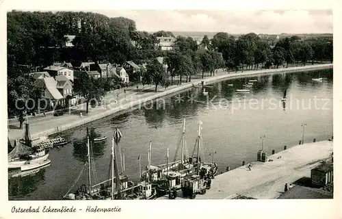 AK / Ansichtskarte Eckernfoerde_Ostseebad Hafenpartie 