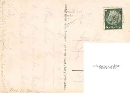 AK / Ansichtskarte Westerland_Sylt Strand Musikpavillon Strandhalle Brandung Bad Duenen Promenadenweg Westerland_Sylt