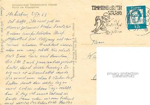 AK / Ansichtskarte Timmendorfer_Strand Partie am Rosengarten Timmendorfer_Strand
