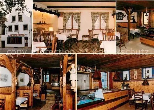 AK / Ansichtskarte Toenning_Nordseebad Restaurant Cafe Old Toenn Gastraeume Theke Toenning_Nordseebad
