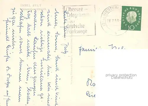 AK / Ansichtskarte Insel_Sylt Duenendurchblick Insel_Sylt