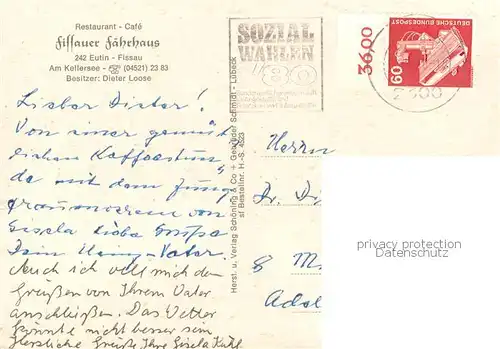 AK / Ansichtskarte Fissau Restaurant Cafe Fissauer Faehrhaus Fissau